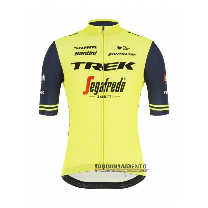 Abbigliamento Trek Segafredo Manica Corta e Pantaloncino Con Bretelle 2021 Giallo Scuro - Clicca l'immagine per chiudere